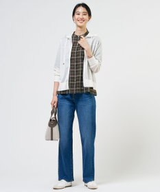 J.PRESS LADIES 【WEB限定カラーあり】SHEER LIGHT KNIT パーカー