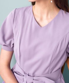 Tiaclasse L 【洗える】パフスリーブワンピース