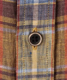 JOSEPH ABBOUD 【キングサイズ・アルビニリネン】チェック七分袖シャツ