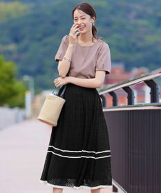 Tiaclasse 【UVケア・接触冷感】“あまラク” タックパフスリーブカットソートップス