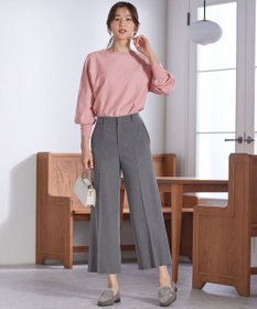 ANY SIS 【CICA加工・選べる9色展開】クルーネックバックスリット ニット