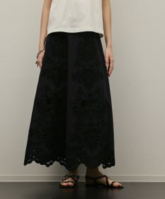GRACE CONTINENTAL 刺繍スカラップスカート