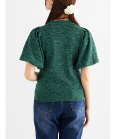 Te chichi バルーンスリーブメランジニット