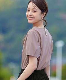 Tiaclasse 【UVケア・接触冷感】“あまラク” タックパフスリーブカットソートップス