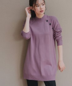 Tiaclasse 【安田美沙子さん着用・選べる2type・新色追加】ボタンニットチュニック