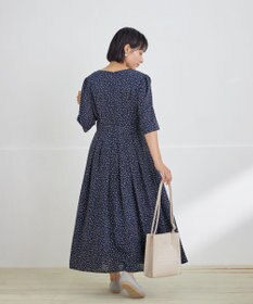 Tiaclasse 【洗える】変形ドット柄ワンピース