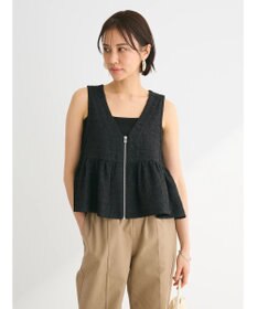 Green Parks ジャガードペプラムＺｉｐベスト