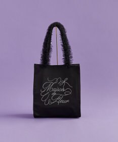 Maison de FLEUR チュールハンドルラインストーントートバッグ