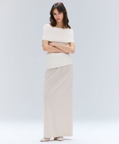 BEIGE， 【洗える/接触冷感/速乾/UVケア対応・Precious 8月号掲載】BATEAU / イージーウエストIラインロングスカート