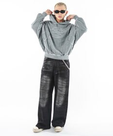 WEGO 【ユニセックス着用ITEM/MLサイズ展開】コールドダイスウィッチングプルパーカー