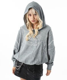 WEGO 【ユニセックス着用ITEM/MLサイズ展開】コールドダイスウィッチングプルパーカー