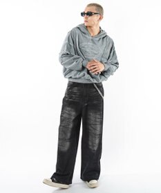 WEGO 【ユニセックス着用ITEM/MLサイズ展開】コールドダイスウィッチングプルパーカー