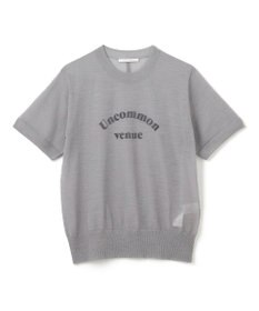 BEIGE， 【洗える・GLOW 10月号掲載】CADDO / シアーウールメッセージロゴＴニット