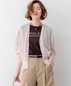 23区 L 【先行予約/WEB&一部店舗限定カラーあり】シャイニーシアー ドルマンスリーブ カーディガン