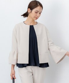 組曲 S 【KUMIKYOKU NAVY】コンフォータブルドレープ フレアスリーブジャケット