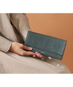 genten 【新色】フレスコ フラップ長財布