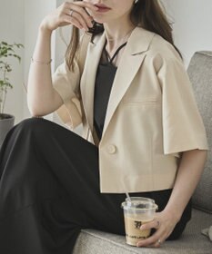 WEGO 【SETUP可】リネンライクショートシャツジャケット