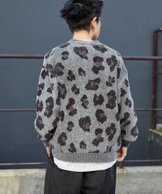 WEGO ベロアモールパターンカーディガン