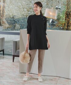 Tiaclasse 【安田美沙子さん着用・選べる2type・新色追加】ボタンニットチュニック