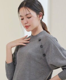 Tiaclasse 【安田美沙子さん着用・選べる2type・新色追加】ボタンニットチュニック