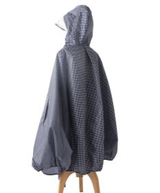 MOONBAT FLAT PURE サイクル レインポンチョ チェック 自転車 収納袋付き