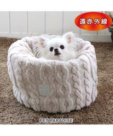 PET PARADISE ペットパラダイス 筒形寝袋 遠赤外線 《アラン柄》 35cm×50cm