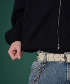 WEGO 【ユニセックス着用ITEM】ワッフルグラフィックカットZIPパーカー