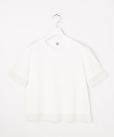 J.PRESS LADIES 【一枚で着映え】コットンスムース レース カットソー