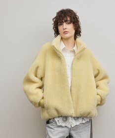 GRACE CONTINENTAL ウールボアスタンドカラージャケット