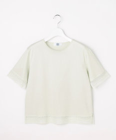 J.PRESS LADIES 【一枚で着映え】コットンスムース レース カットソー