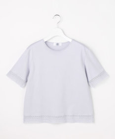 J.PRESS LADIES 【一枚で着映え】コットンスムース レース カットソー