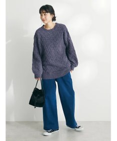 CRAFT STANDARD BOUTIQUE 洗えるモールケーブルニットチュニック