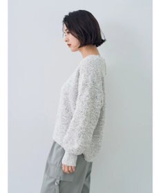 YECCA VECCA レースアップリボンヤーンニット