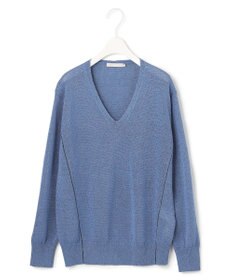 ICB 【WEB限定カラーあり・洗える】ペーパーブレンドシャインニット Vネックプルオーバー