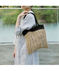 UNBILLION cachecache ペーパー切り替え横編みトートバッグ