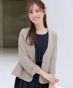 Tiaclasse L 【ストレッチジョーゼット】フレアジャケット