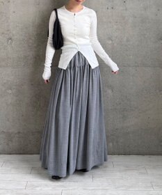#Newans 【LEE掲載アイテム】ダブルギャザーロングスカート