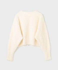 GRACE CONTINENTAL フェザーzipニットカーディガン