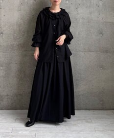 #Newans 【LEE掲載アイテム】ダブルギャザーロングスカート