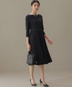 組曲 【KUMIKYOKU NAVY】ジャージーコンビプリーツ ワンピース