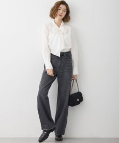 23区 L 【滝沢眞規子さん着用/Oggi掲載】ストレッチライトタイプライター 2WAY ボウタイブラウス