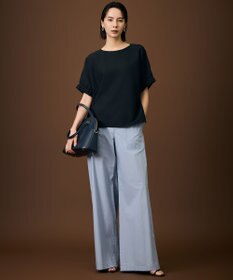 自由区 L 【人気素材・新色追加】ラスティックメッシュドルマンスリーブ Tブラウス