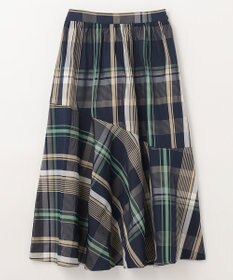 ANY L 【洗濯機可能/ウエストゴム】ビックチェックマーメイドスカート