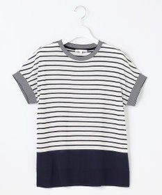 自由区 L 【WEB限定・洗える】ニットソーボーダー トップス