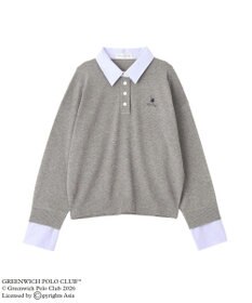 Green Parks GREENWICH POLO CLUB(TM)布帛ドッキングポロニットプルオーバー