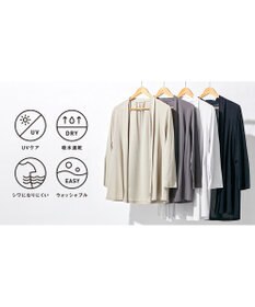 自由区 L 【保湿性/吸湿性/吸水速乾/接触冷感/UVケア】ハンディカーディガン ショート