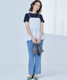 組曲 L 【WEB限定】レリーフジャガードキャミツインセット