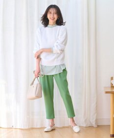 ANY 【UVケア/接触冷感/ウエストゴム】イージケア美脚パンツ テーパード