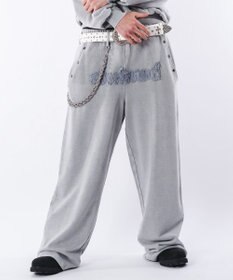 WEGO 【ウエストゴム/ユニセックス着用ITEM】ブリーチハトメスウェットパンツ