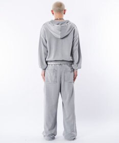 WEGO 【ウエストゴム/ユニセックス着用ITEM】ブリーチハトメスウェットパンツ